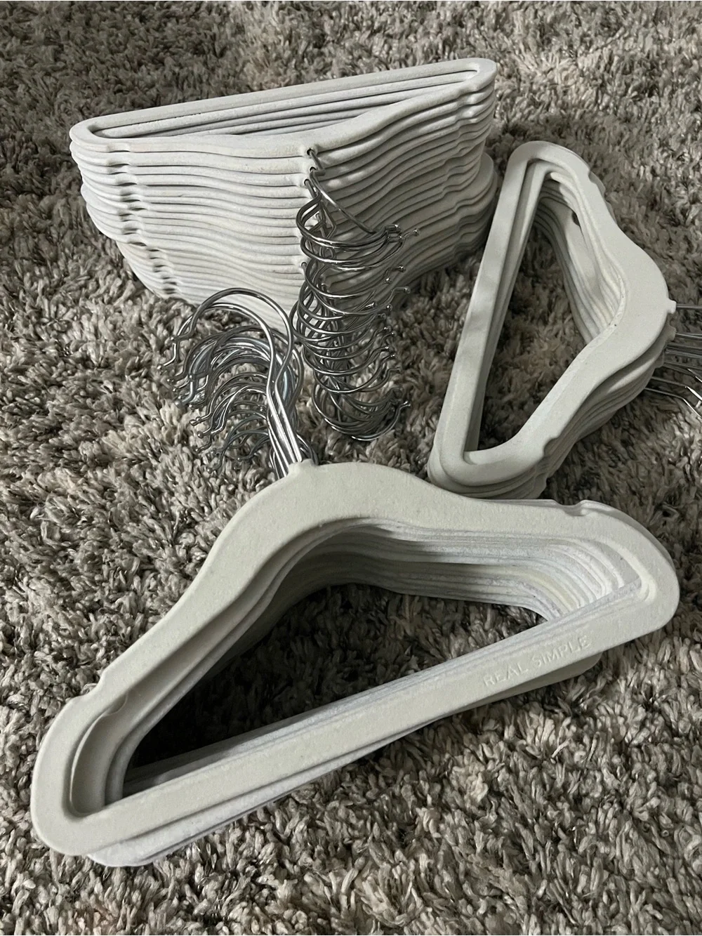 Set of 60 Sublime Velvet Clothes Hangers - Cream
